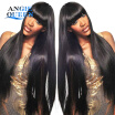 Angie Queen Russian Virgin Hair Straight 4Bundles Remi Velvet Hair Weaves Jet Black Russian Straight Hair Human Hair Bundle