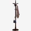 Huakai Star Floor Coat Rack Bedroom Office Hanger Simple Vertical Clothes Hanger HK-05 Brown