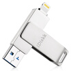 iDiskk U006 MFi Certified USB Flash Drive for iPhoneiPad 32G Silver Gray