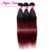 Aphro Hair 8A Unprocessed Brazilian Ombre Virgin Hair 3 Bundles Straight Hair 100 Human Hair Extensions 1b-99J