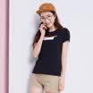 Semir T-shirt short-sleeved T-shirt female Slim Korean summer ladies collar collar 12216000355 black XL