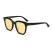 Wood ninety si SM1720057C02 men&women with the same paragraph black frame yellow lens large frame fashion sunglasses SM1720057C02 55mm