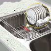 According to Emperor Europe EDO 304 stainless steel kitchen dishes drain basket racks telescopic fruit basket sink rack TH8038