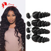 Human Hair Brazilian Loose Wave Virgin Hair 4 Bundles 7A Raw Unprocessed Brazilian Virgin Hair Loose Body Wave More Wavy
