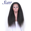 Yaki Straight 10A Brazilian Virgin Hair Glueless Kinky Straight Front Lace Wig For Black Women Glueless Full Lace Human Hair Wig