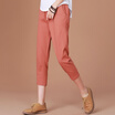 City Plus CITYPLUS Art Retro Harlan Pants Loose Waist Seven Loose Casual Pants CWKX173258 Rust Red L