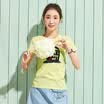 Semir T-shirt summer Korean version of the cotton round neck T fun printing primer shirt 12216000043 dark blue L