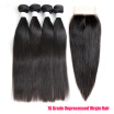 7a Brazilian Straight Hair With Closure 44 Free Part Virgin Hair With Closure Straight Brazilian Hair With Closure 3 Bundles