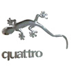 Jingdong Supermarket Xuan Sheng special thick solid solid metal gecko car posted silver gecko king size 16cm 7cm letter size 95cm 15cm