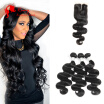 Malaysian Body Wave With Closure 7A Malaysian Human Hair 3 Bundles With Closure Malaysian Virgin Hair Body Wave With Closure