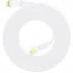 Shanze SAMZHE CAT-708A seven CAT7 flat cable galvanized shielded twisted pair network cable computer network jumper 7 category finished cable white 8 meters