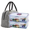 Lokchu buckle with separate microwave oven lunch box two sets of plastic food box lunch box lunch box lunch box refrigerator gift bag bag HPL817C 2 1000ml 2