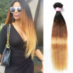 8A Unprocessed Brazilian Straight Hair Ombre Blonde Brazilian Hair 3 Bundles Meches Bresilienne Lots Ombre Three Tone Hair