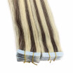 16"30" 100 Brazilian Virgin Remy Brown Blonde Mix PU Tape Hair 7a Quality Straight PU Tape Glue Hair Extensions