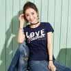Semir Semir student letter hit color printing round neck collar head primer 12216000003 pink green S