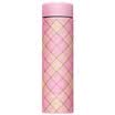 HAERS Fashion Straight Thermos Double Stainless Steel Cup Business Office Men&Women Tea Cup 450ml Stripe Pink