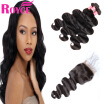 Mink Malaysian Virgin Hair Body Wave 3Bbundles with Closure Unprocessed Human Hair 3PCs with Lace Closure Malaysian Bod Wave weave