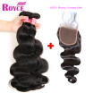 7A Grade Human Hair Peruvian Body Wave 3Bundles with Closure Peruvian Virgin Hair Body Wave Bundles with Lace Closure weave wavy