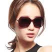 Jingdong Supermarket Ms San&39s sunglasses trendy large round box simple polarized glasses driving sunglasses female 8509 amber