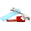 Sunset red reading glasses male&female general high elastic comfort stainless steel glasses HD plus hard resin lens AX3101 250 degrees