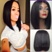 8A Grade Silky Straight Full Lace Human Hair Wig Glueless Lace Front Wigs Short Bob Straight Brazilian Virgin Human Hair Wig