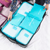 Fatih quality waterproof travel storage bag set travel travel luggage clothing underwear finishing bag six-piece blue