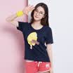 Semir T-shirt short-sleeved T-shirt female summer beauty collar shirt straight straight cotton powder base 19216000908 bleach M