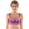 City beauty lace gathers the chest after the three rows of buckle the United States back U-shaped sexy lace underwear 090547 charm purple 70B