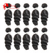 CZ Hair Indian Loose Wave Hair Weave 10pcs Grade 7A Unprocessed Indian Virgin Human Hair Weft Natural Color