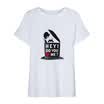 Semir summer semicolon cotton round neck T fun printing primer shirt 12216000043 bleach XL