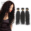 Brazilian Virgin Hair Deep Wave 3 Bundles Wet&Wavy Virgin Deep Wave Brazilian Hair Bundles Brazilian Deep Curly Virgin