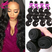 8A Peruvian Virgin Hair Body Wave 3 Bundles with Closure Remy Human Hair Lace Closure with Puruvian Hair Bundles Extensions
