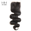 HHHair Brazilian Body Wave Closure Free Part Lace Closure 4x4 Human Hair Closure Fast Shipping
