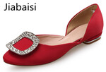 iabaisi Women Flats Round Toe dazzling Flats Slip On Flats shoes Large Size comfort shopping Casual Basic Shoes