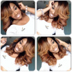 Lace Front Wig 150 Density Ombre Color 1B 30 Two Tone Natural Wave Brazilian Human Hair Wigs With Baby Hair