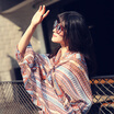 Yimihuasha yimihuasha ladies scarves spring&summer sun shawl scarf dual-use towel retro geometry