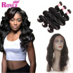 Malaysian Virgin Hair Body Wave 3bundles with 360 Lace Frontal Closure Unprocessed Malaysian Human hair Bundles With 360 Frontal