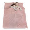 Zero to explore LIVTOR travel outdoor sleeping bag liner cotton ultra-light portable indoor hotel hotel cotton anti-dirty health pink jade color double widening 180 215cm