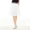 Wandian dress WANDIAN net yarn stitching skirt white A-type skirt 1162K03020 L