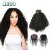 Brazilian Hair Kinky Curly Virgin Hair With Closure Brazilian Virgin Human Hair Closure Brazilian Kinky Curly Hair With Closure