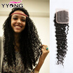 Human Hair Lace Closure 44 Malaysian Lace Closure 8A Malaysian Deep Wave Virgin Hair Bleached Knots Closure YYONG Hair Products