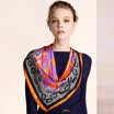 Gemstone Butterfly Silk Scarf Women Spring & Autumn Summer Shawl Leopard Pattern Wild Sunscrew 90 90cm 16mm Heavy Satin Gift Box Panther Beat