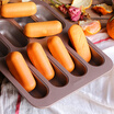 Jingdong Supermarket Xue Che CHEF MADE Bread Mold Mini Non-stick Hot Dog Bread Long Bread Mold 8 with Cup Gold WK9145