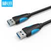 VISA VENTION double-headed mobile hard disk data cable male public 30usb cable notebook radiator charging line black 1 m VAS-A18-B100