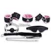 Melaka SM alternative sex toys bundled bondage adult sex toys kitty lychee plush seven-piece black