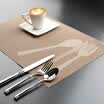 Po You Ni kitchen mats PVC insulation mats non-slip table mats restaurant anti-hot Western mats put tableware mat 4 pieces double box pattern DQ9034-3