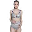 Piece Mummy Mommy Breast Panties Set Maternity Lingerie Striped Lace Front Bake Pregnant Women Underwear B7076 White Underglass 85C