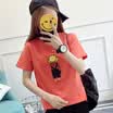 VIVAHEART Korean T-shirt embroidery pattern short-sleeved T-shirt female VWTD174233 orange L