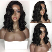 Short lace front human hair wig 150 density Brazilian virgin hair glueless lace front human hair bob wigs