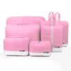 Space workshop travel storage bag waterproof duffel bag clothing storage bag seven-piece pink gift travel folding hangers 3